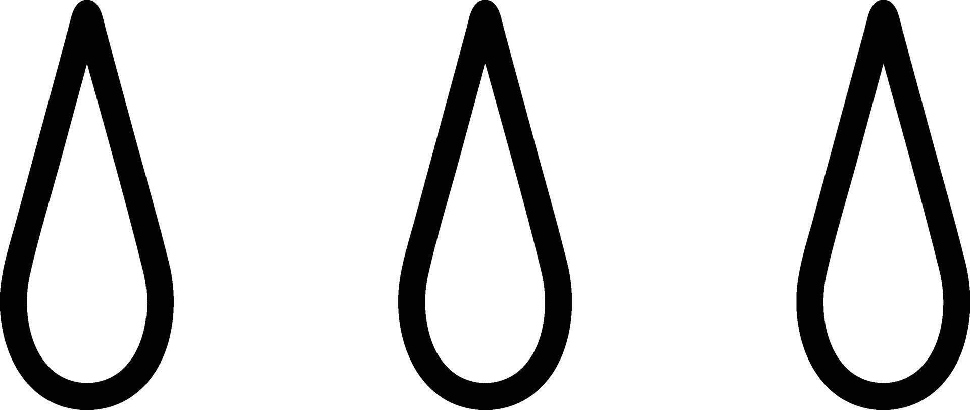 Three Teardrop Outlines vector