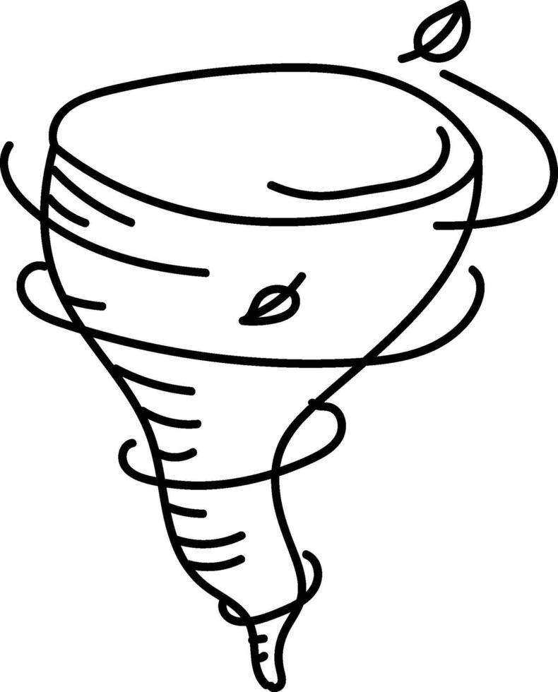 Tornado with Swirling Leaves vector