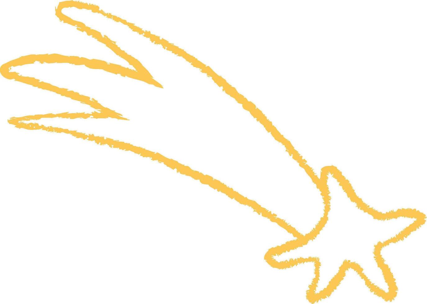 Hand-Drawn Shooting Star vector