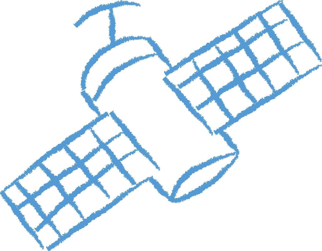 Hand-Drawn Satellite Sketch vector