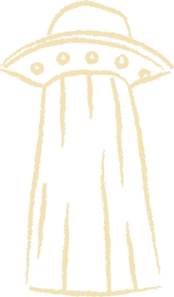 UFO with Beam of Light vector