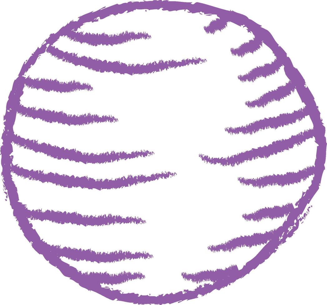 Space Planet Childish Crayon vector