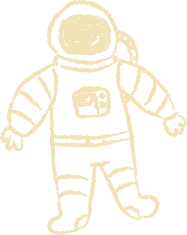 Hand-Drawn Astronaut Sketch vector