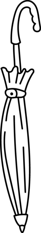Hand-Drawn Closed Umbrella vector