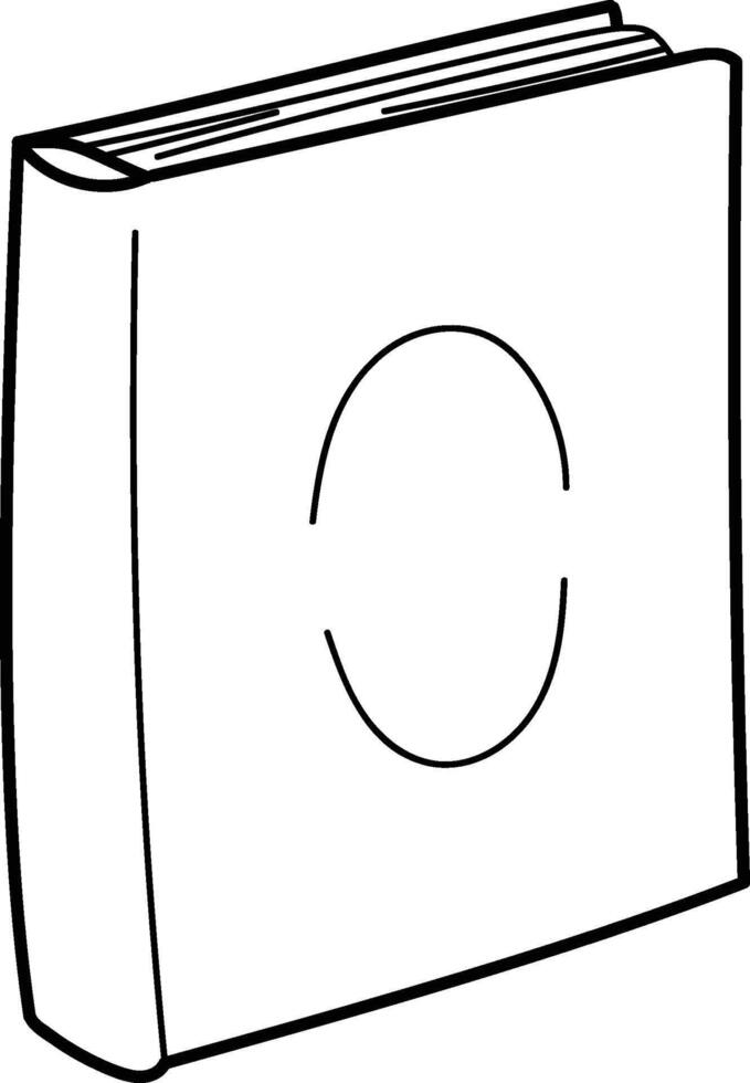 Outlined Book with Blank Cover vector