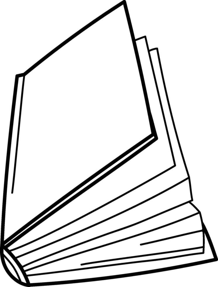 Opened Book Line Symbol vector