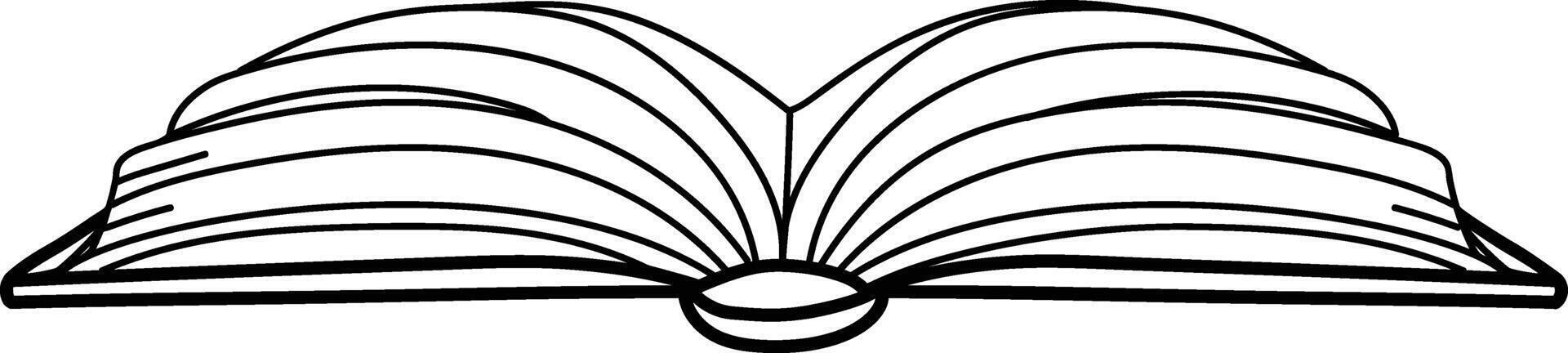 Opened Book Line Drawing Symbol vector