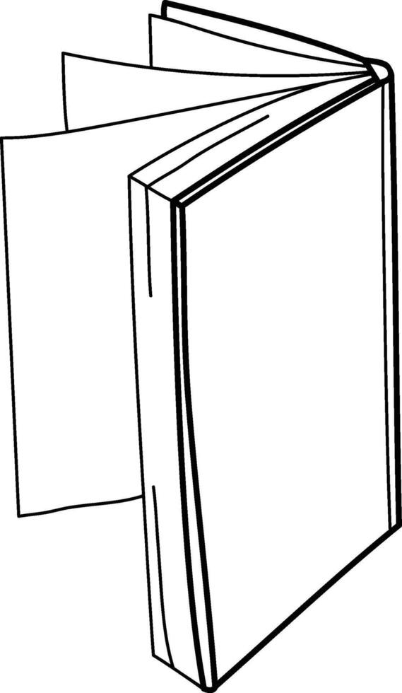 Opened Book Line Drawing Style vector