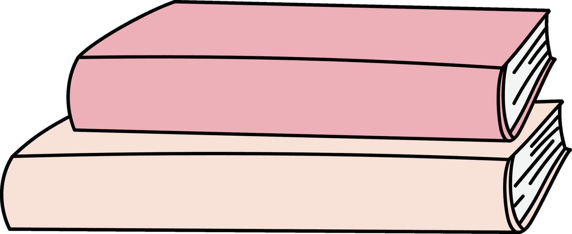 Stack of Two Books vector