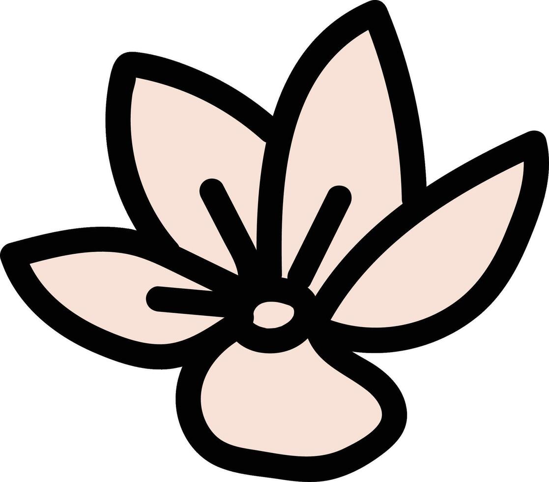 Bold Flower Outline Drawing vector