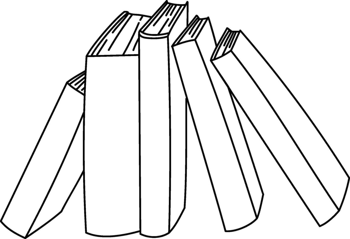 Stack of Books Sketch Style vector