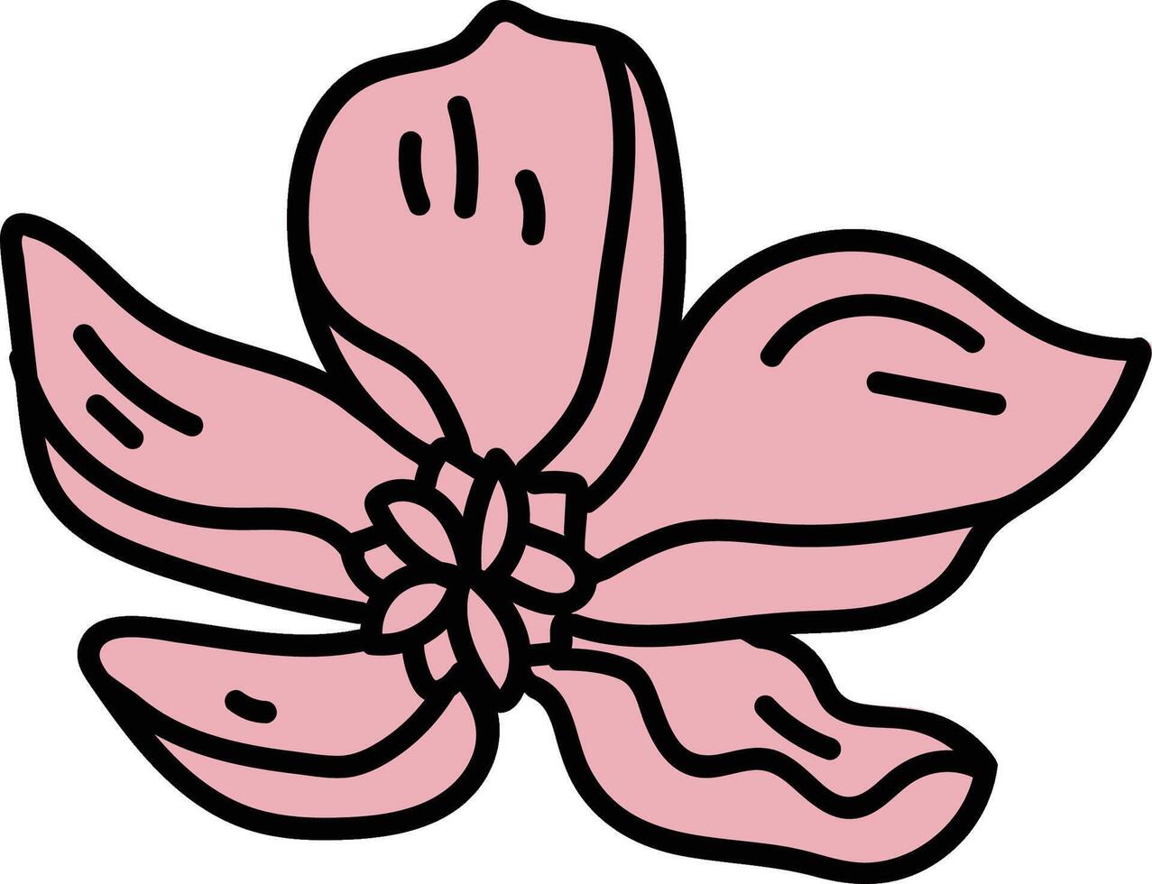 Flower with Bold Outlines vector