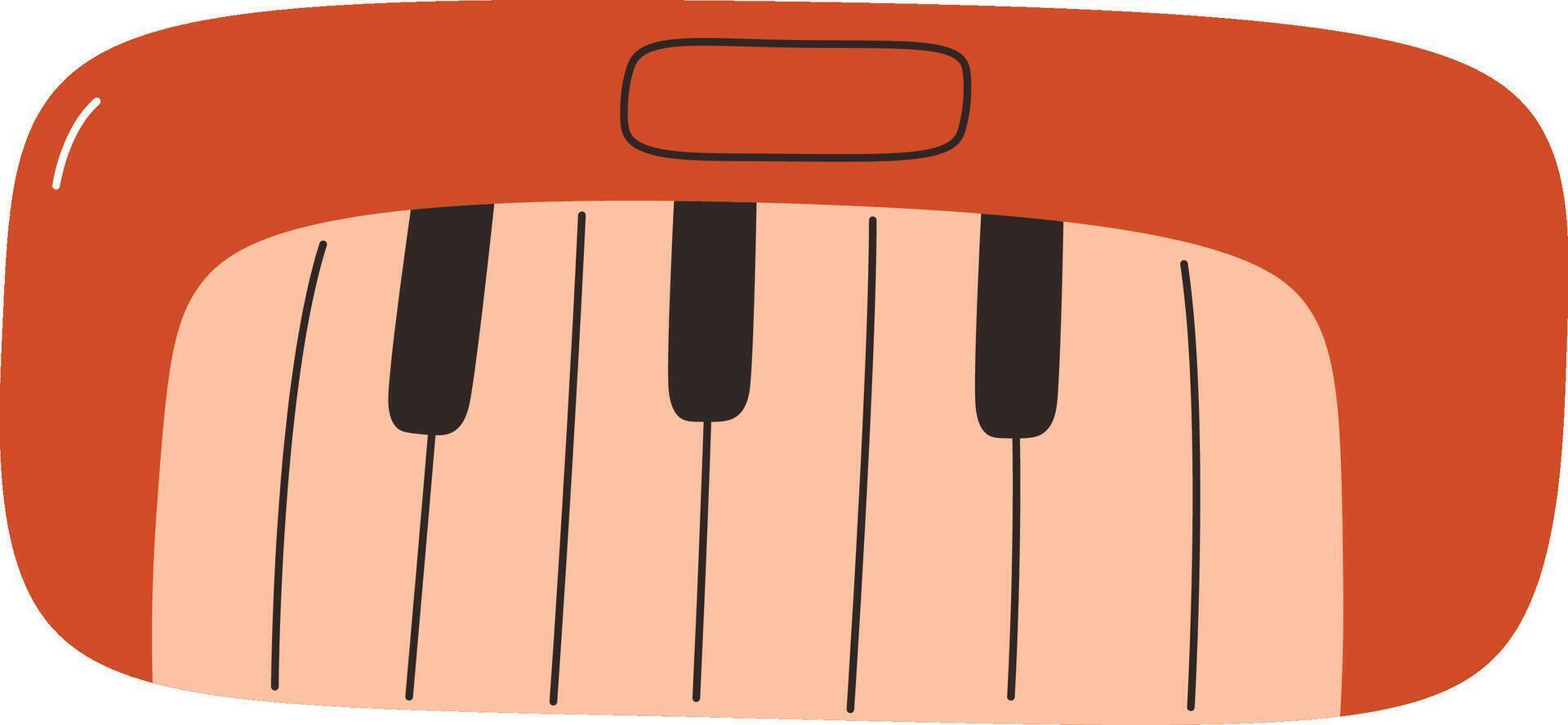 Cartoon Keyboard with Bold Lines vector