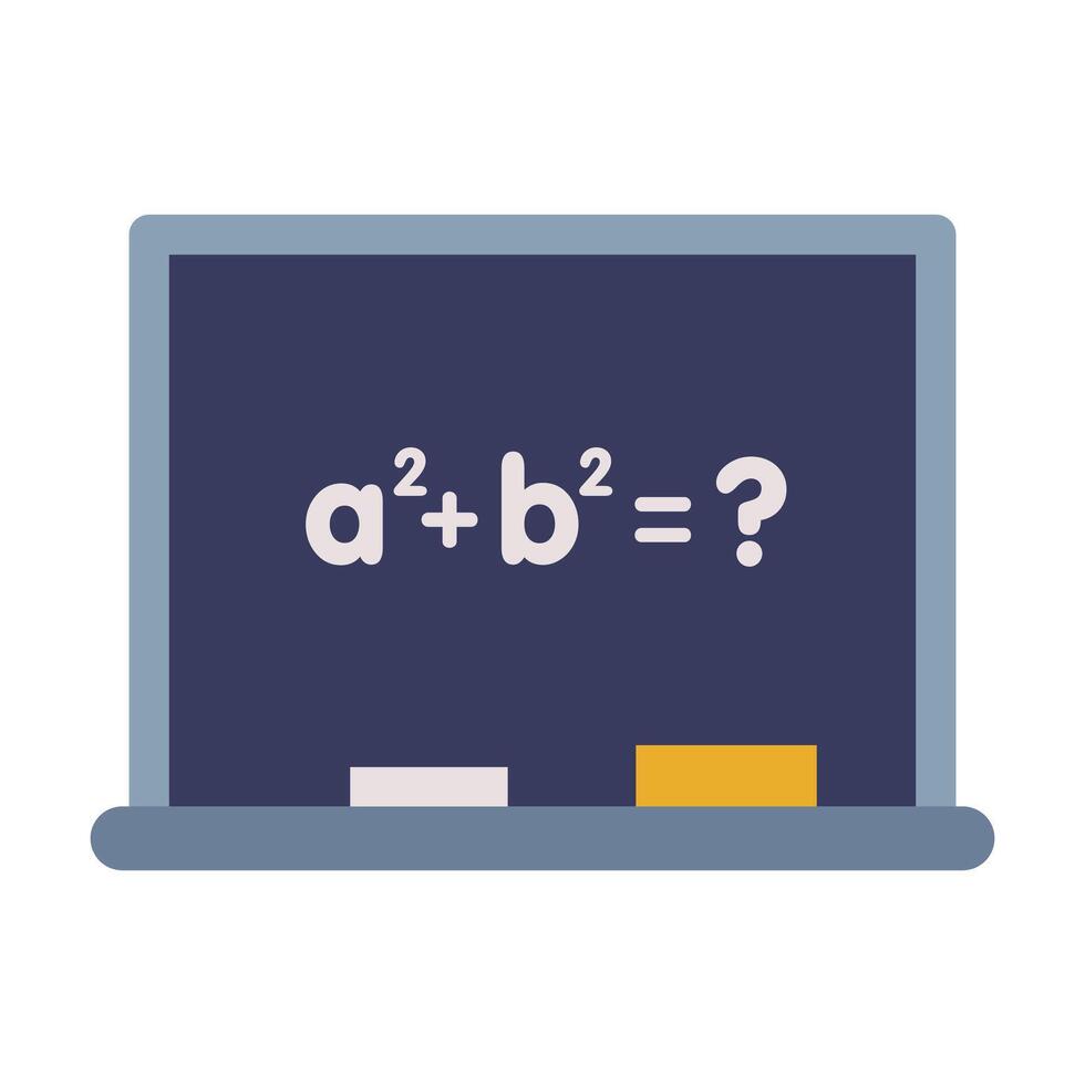 School Blackboard Educational and Back to School Element Flat Style Illustration on White Background vector