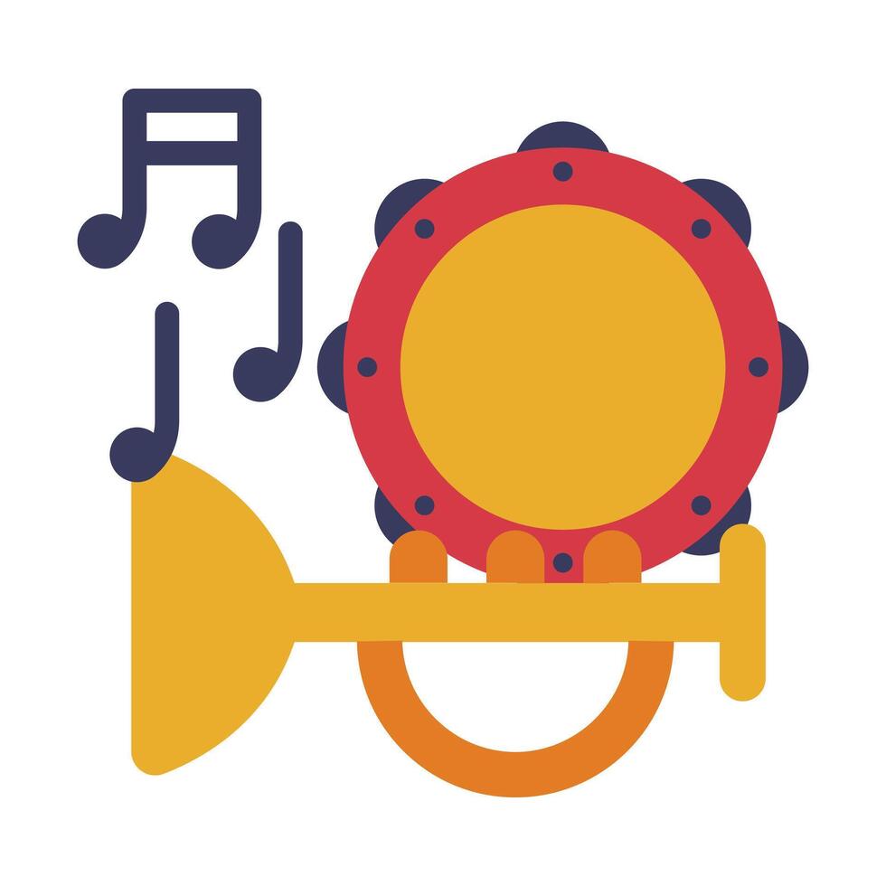 Music Lesson Symbols, Education, Schooling and Learning Elements, Back to School Concept Flat Style Illustration vector