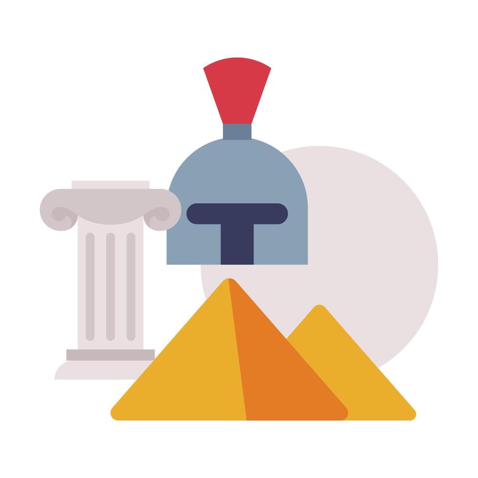 History Lesson Symbols, Education, Schooling and Learning Elements, Back to School Concept Flat Style Illustration vector