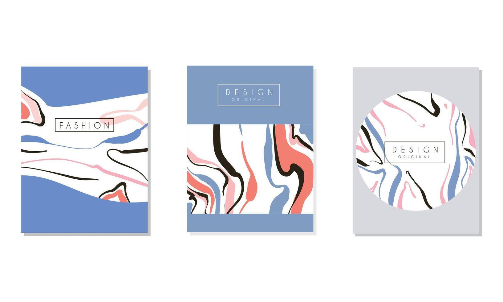Fashion Abstract Card Design Set, Banner, Brochure, Flyer, Invitation Template, Business Identity Style Illustration vector