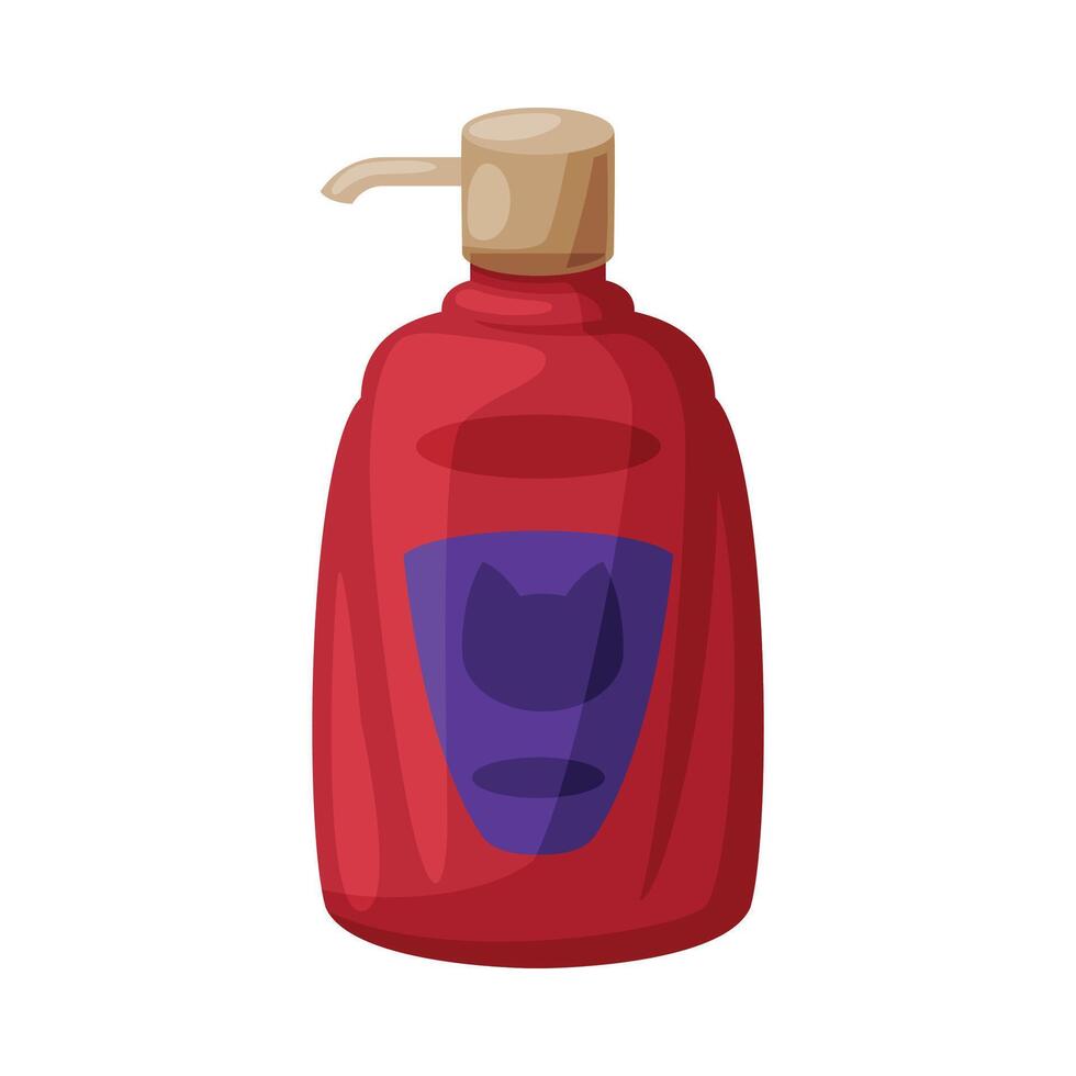 Cosmetics for Cats, Pet Animals Care Product Cartoon Style Illustration on White Background vector
