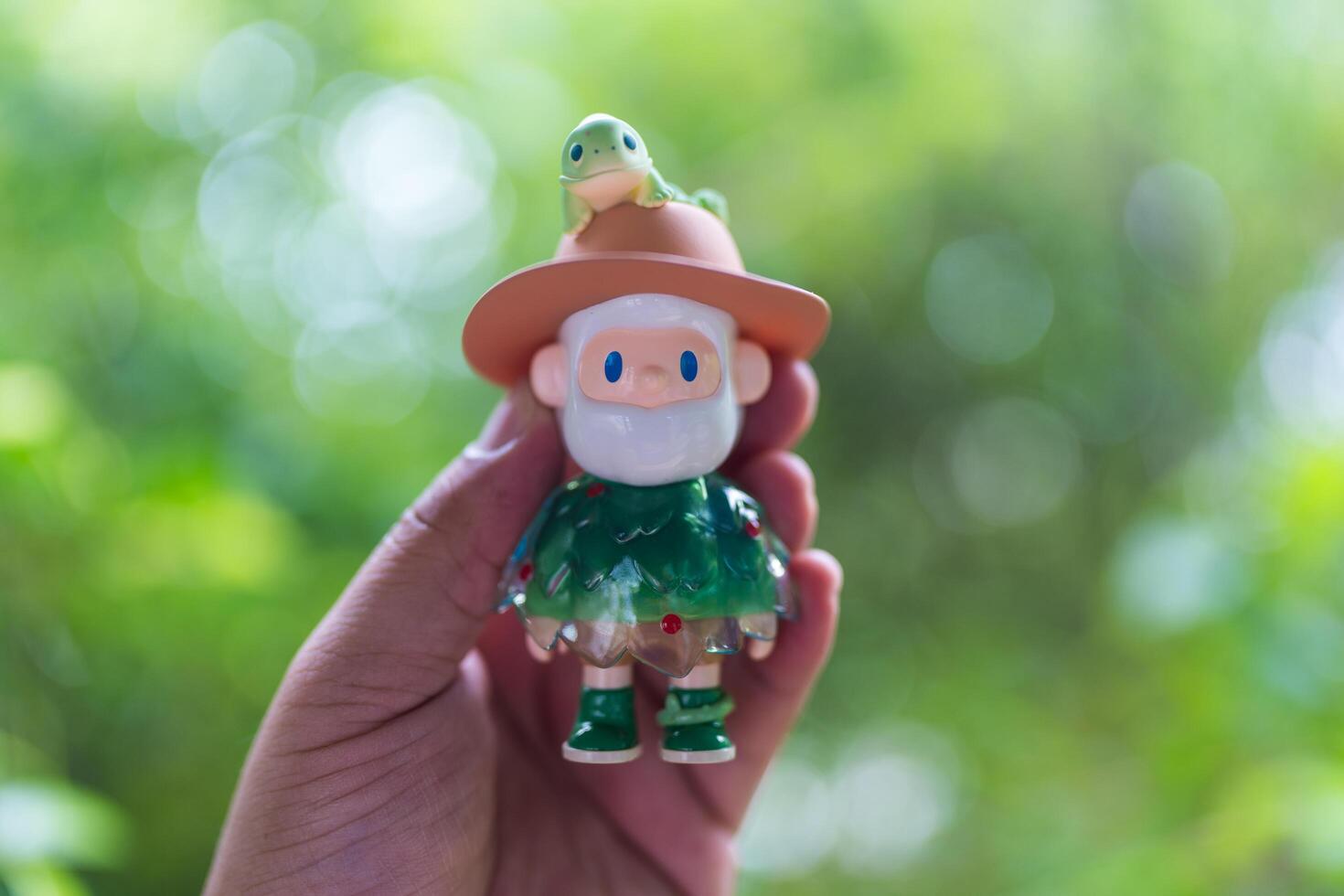 Bangkok, Thailand - May 19, 2025 Finding Unicorn FARMER BOB Encounter In The Wild Series Blind Box on hand photo