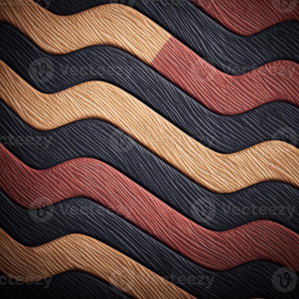 A black and red wood background with wavy lines photo