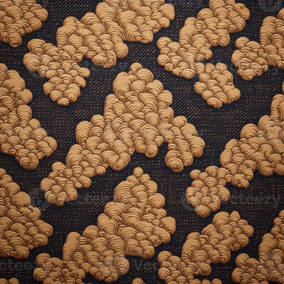 A pattern of clouds on a dark blue background photo