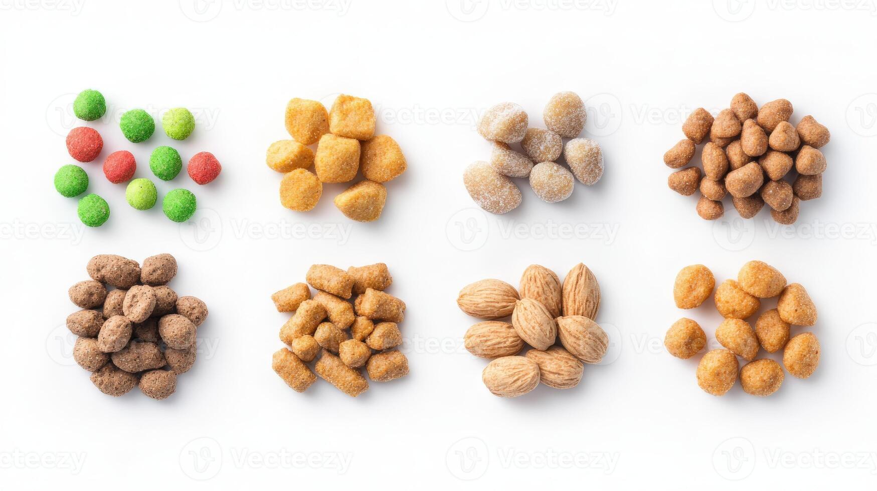 Nuts and nuts on white background photo