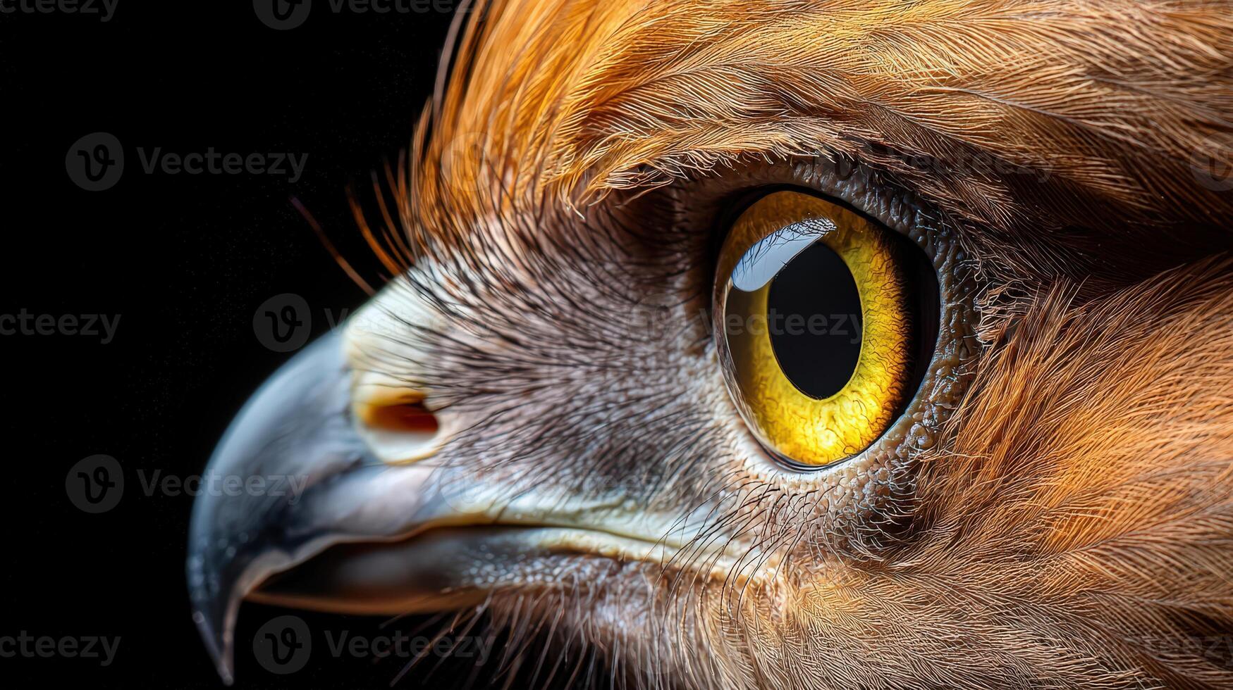 A close up of an eagle's eye photo