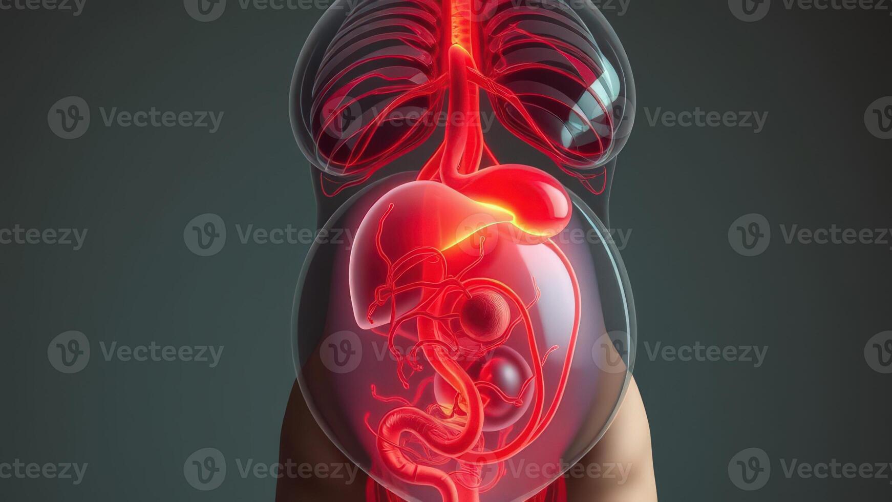 The human body and its organs photo