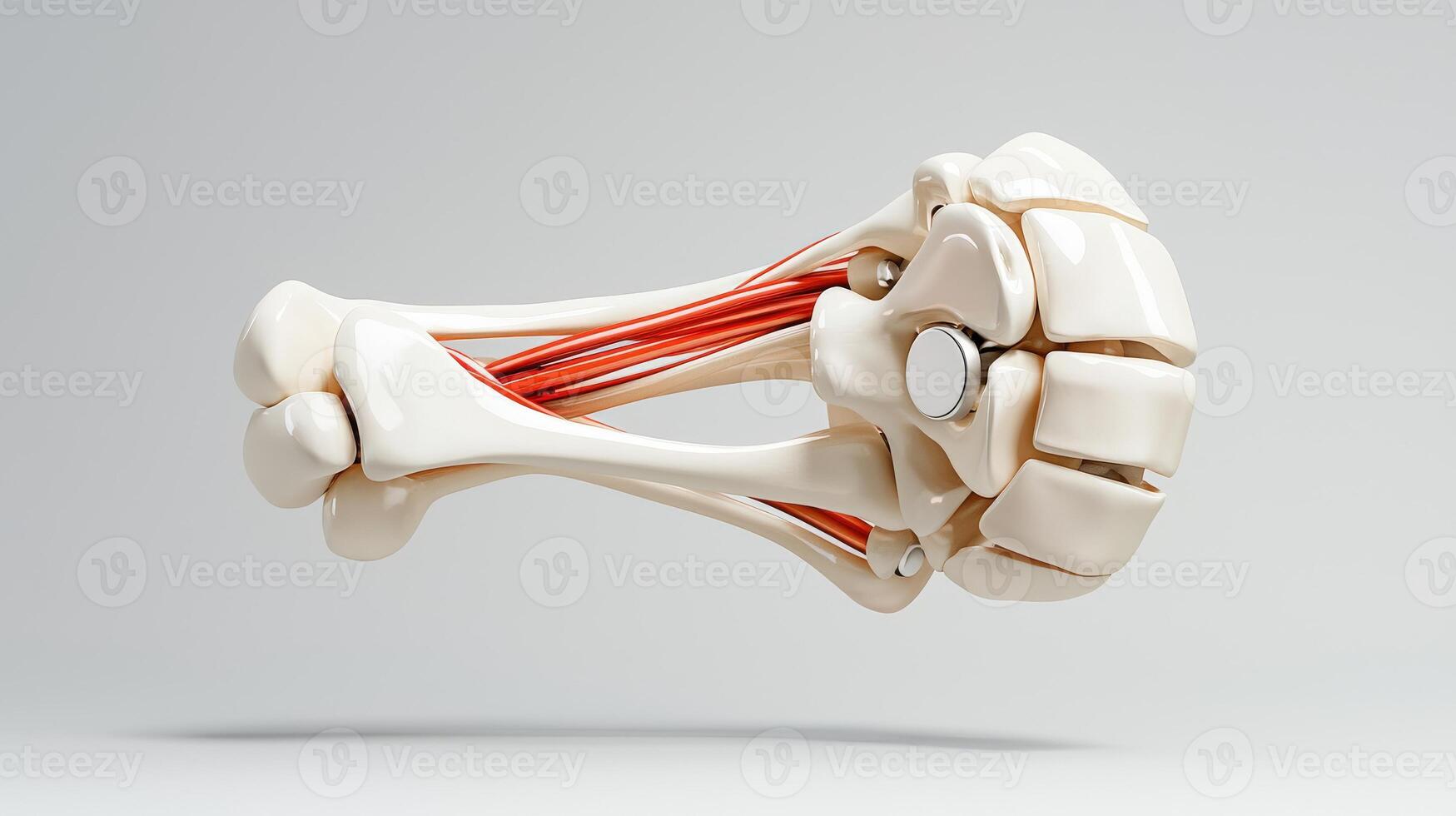 The muscles of the neck are highlighted in this image photo