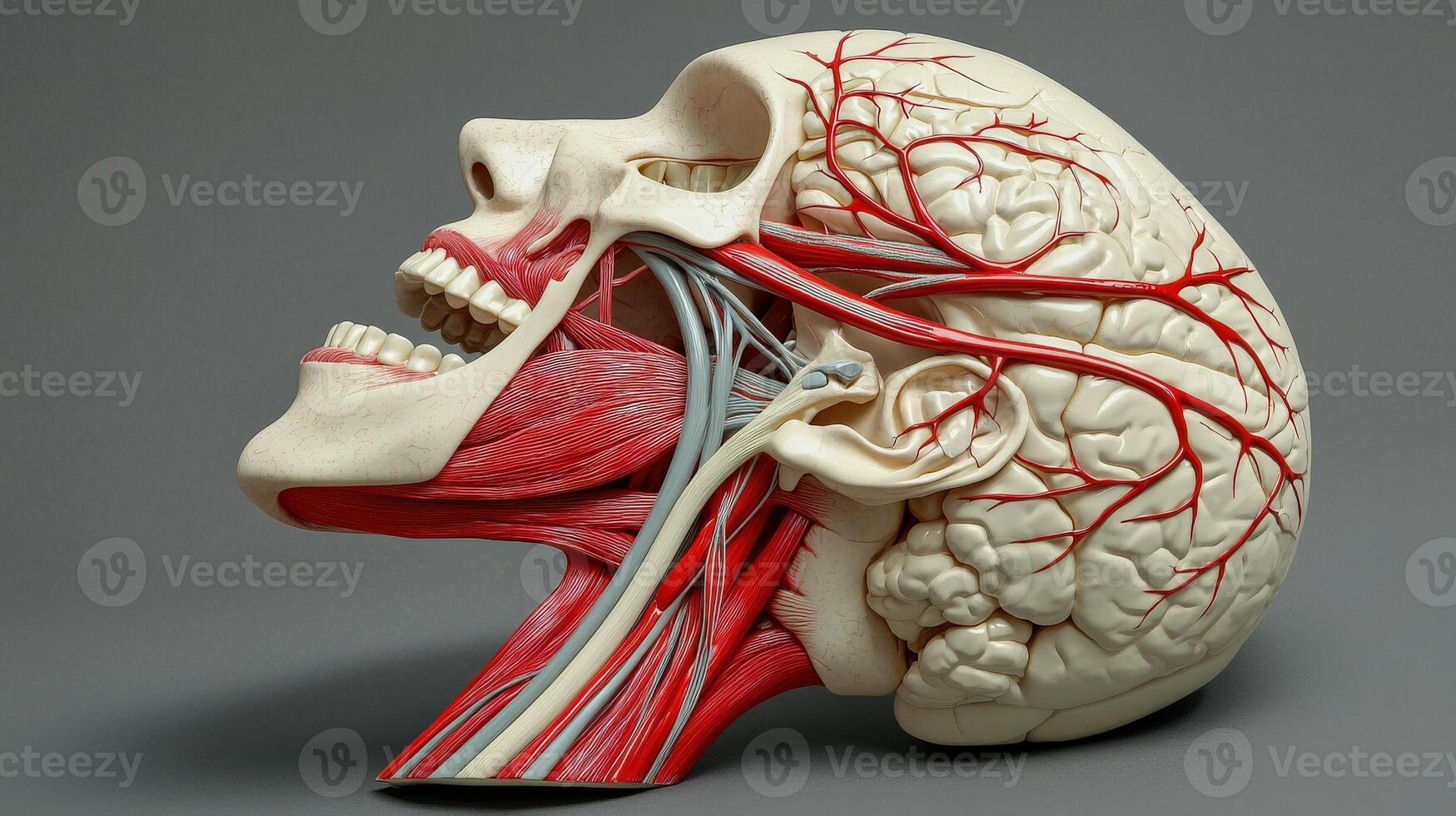 The anatomy of the human head and neck photo
