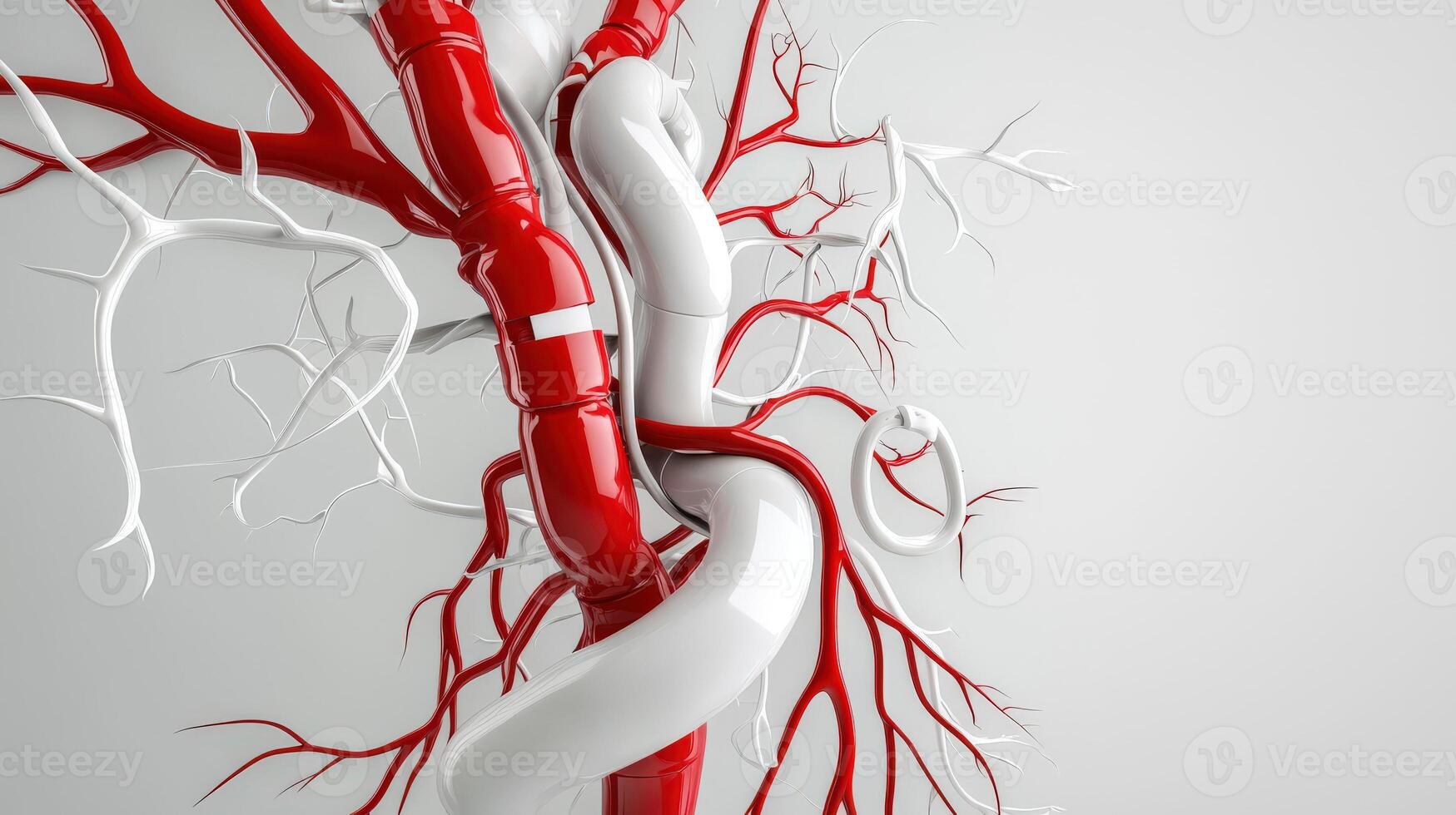 A 3d rendering of a human heart photo