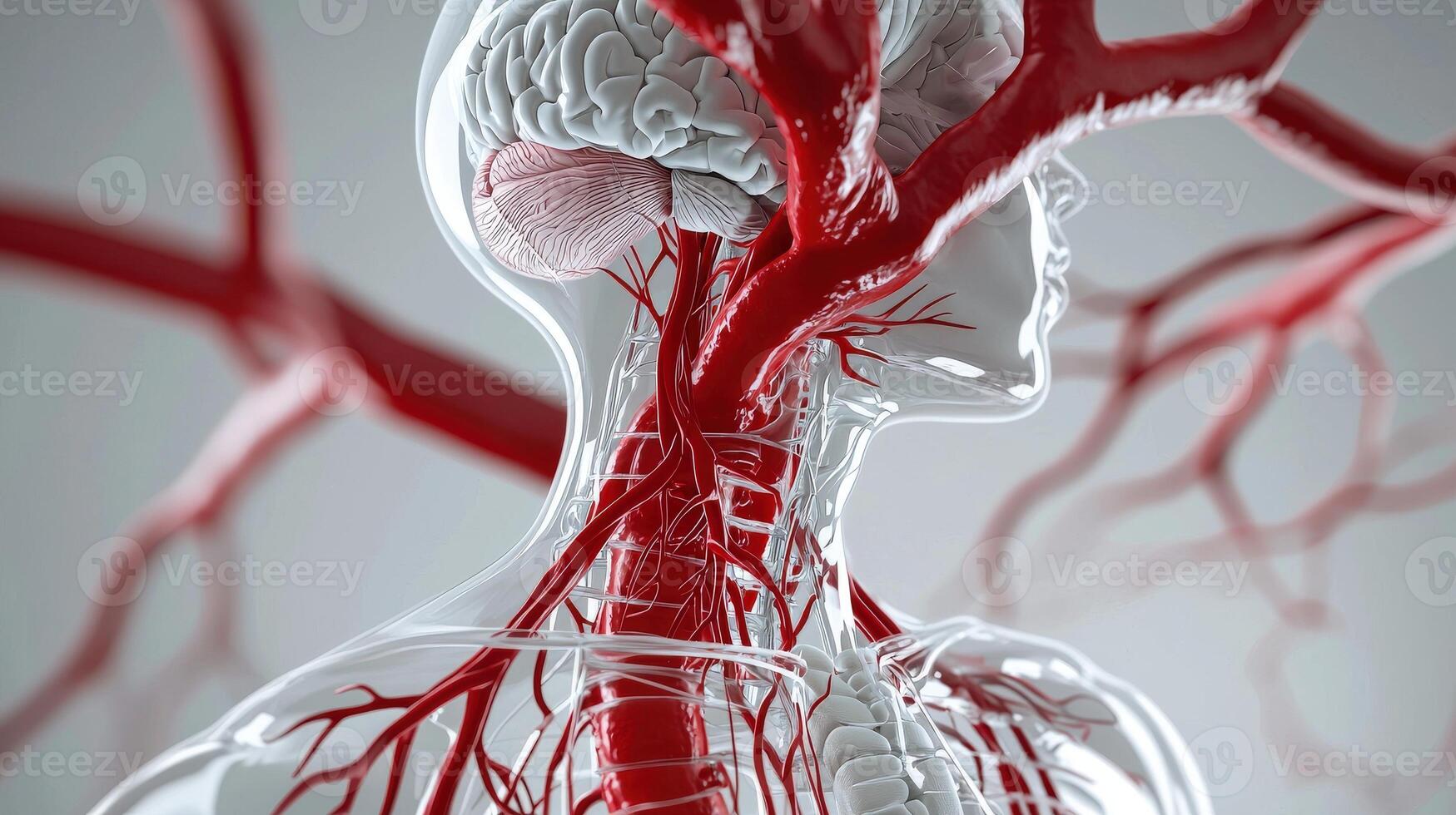 The human body and its blood vessels photo