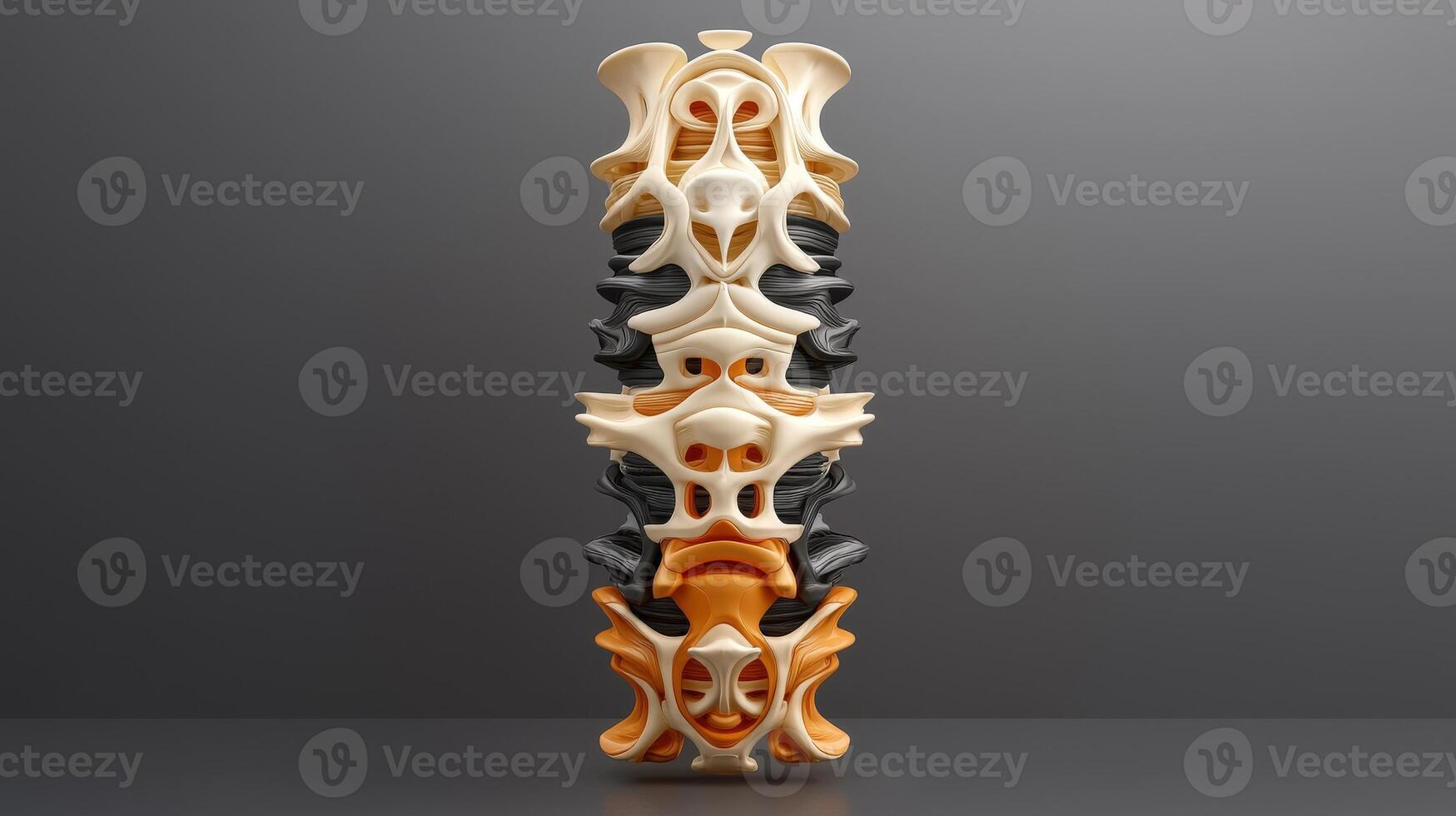 A 3d printed object with a skull and bones photo