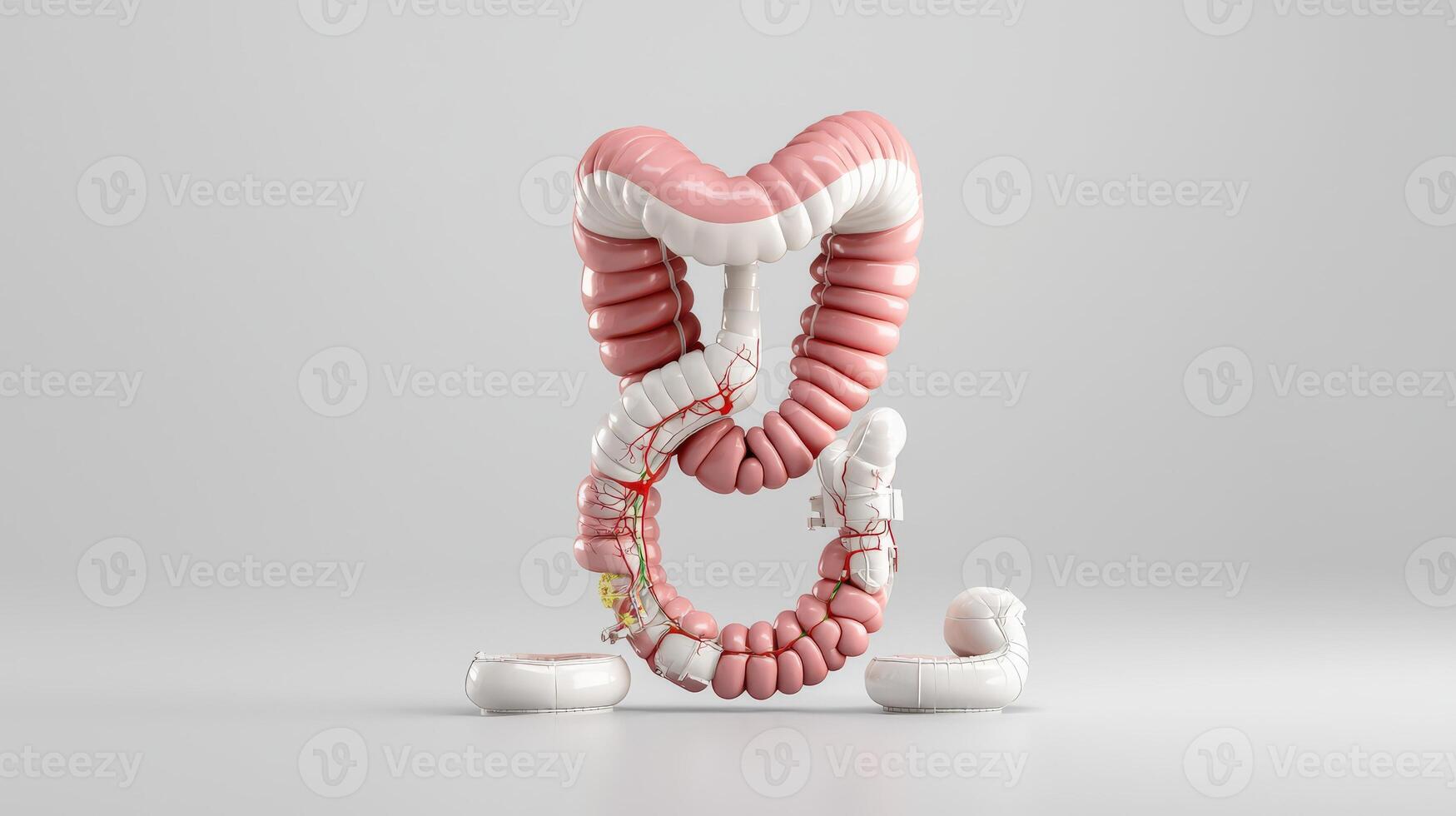 A model of a human colon with a large intestine photo