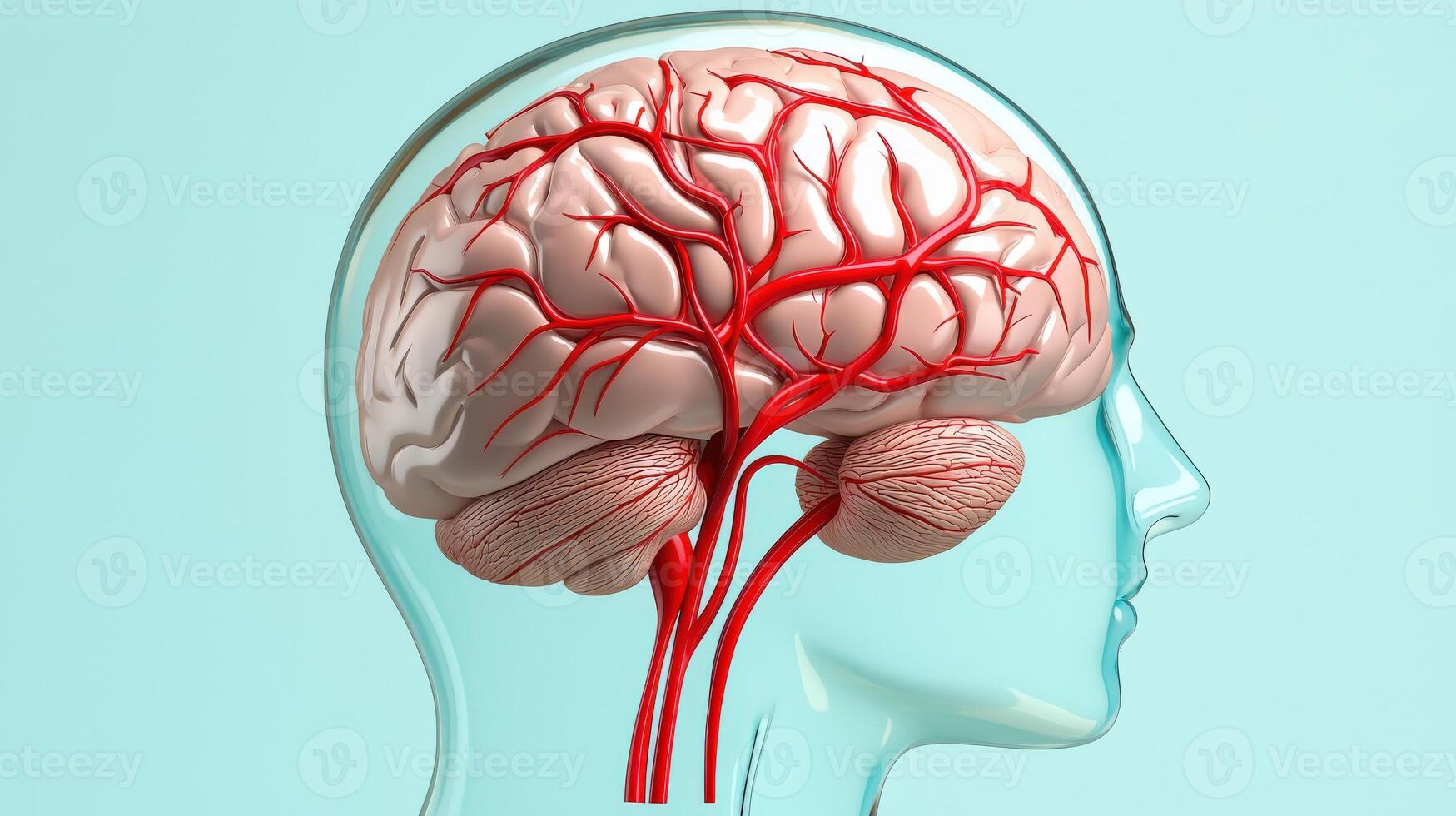 The brain and blood vessels photo
