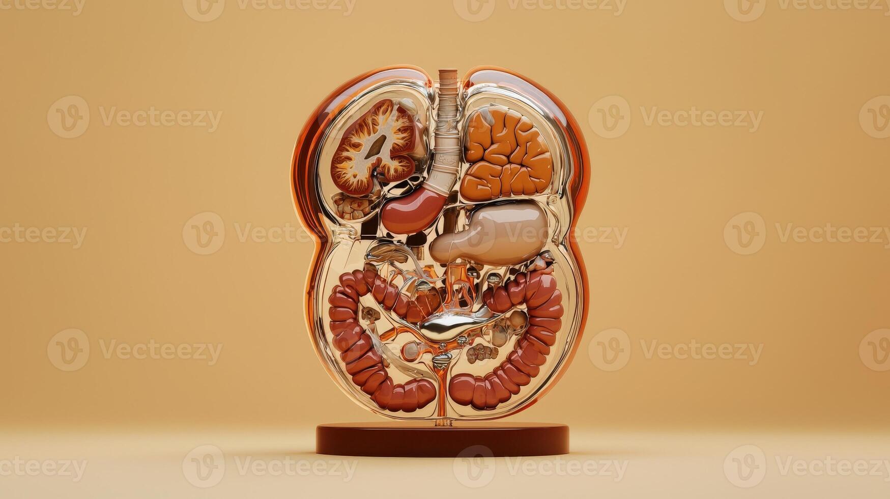 An image of a model of the human body photo