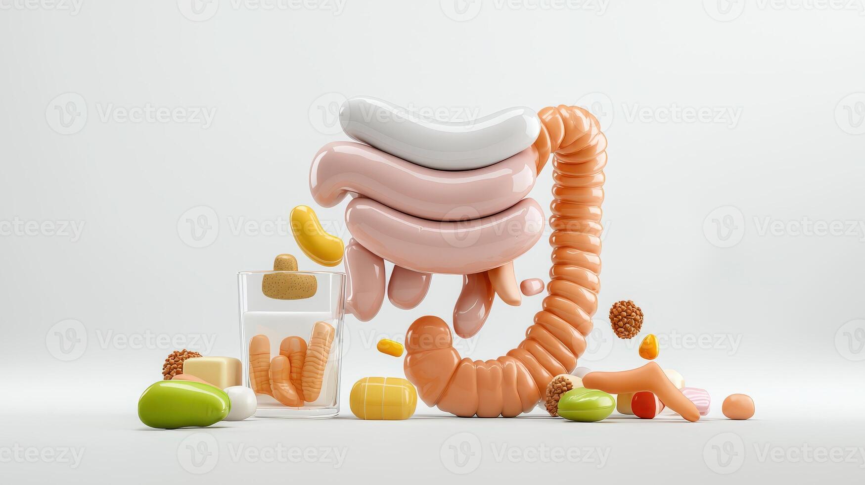 An image of a human stomach and intestines photo