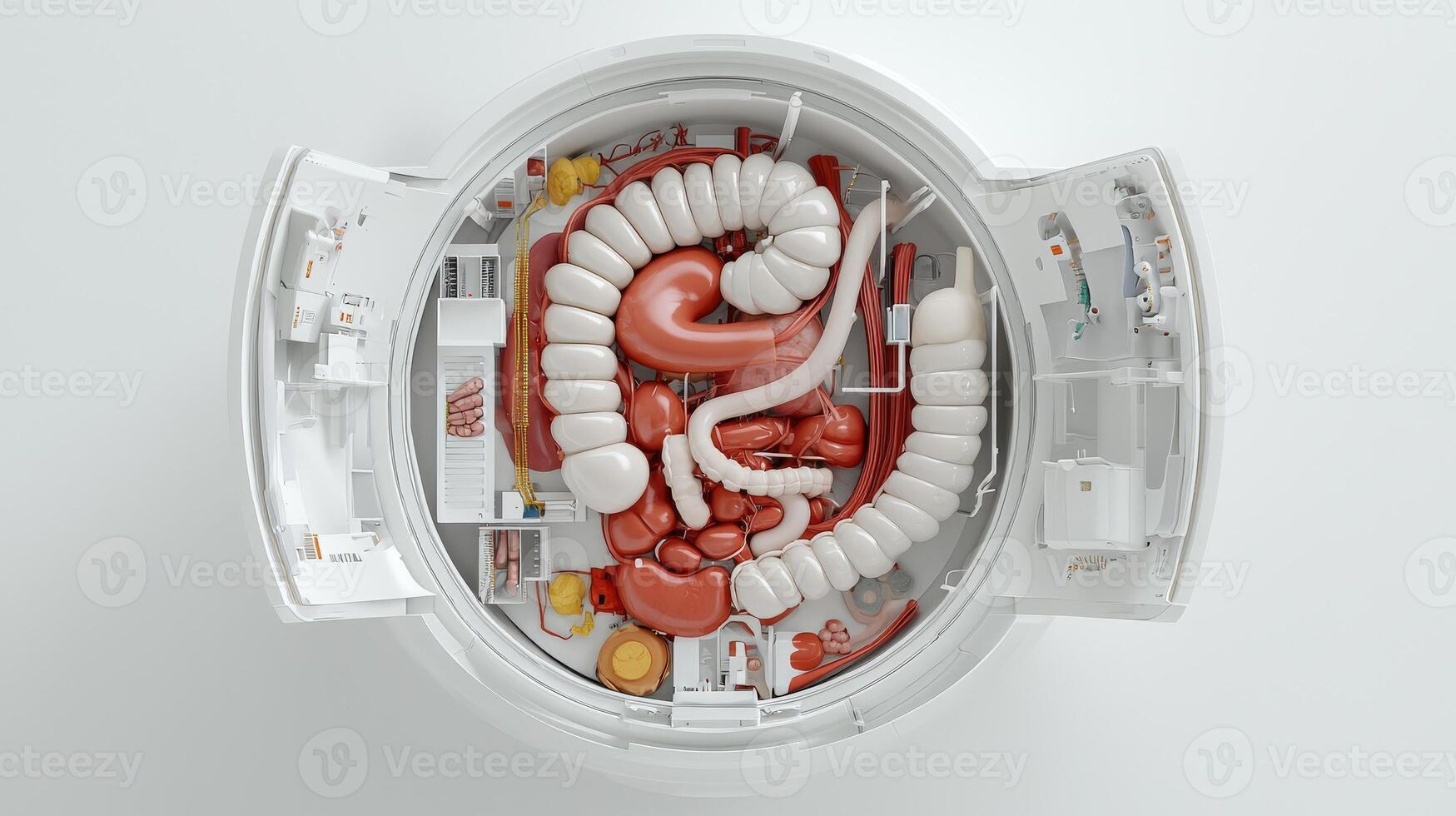 An image of a human body with organs inside photo
