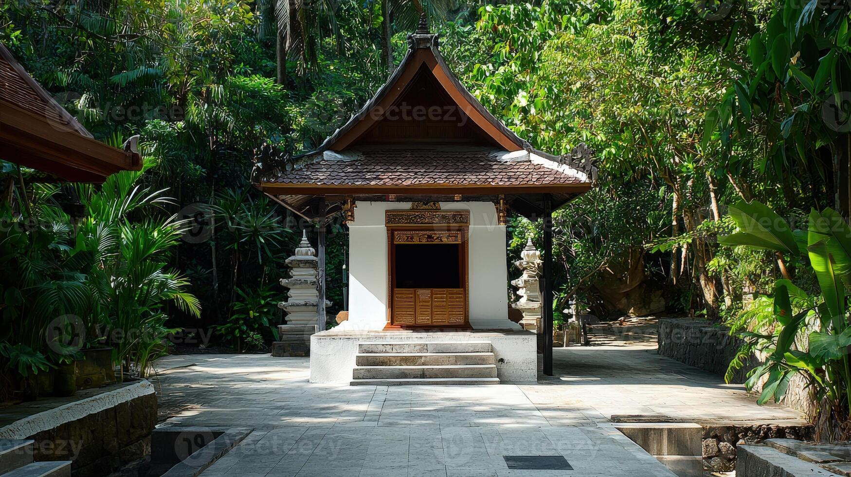 A small building with a roof photo