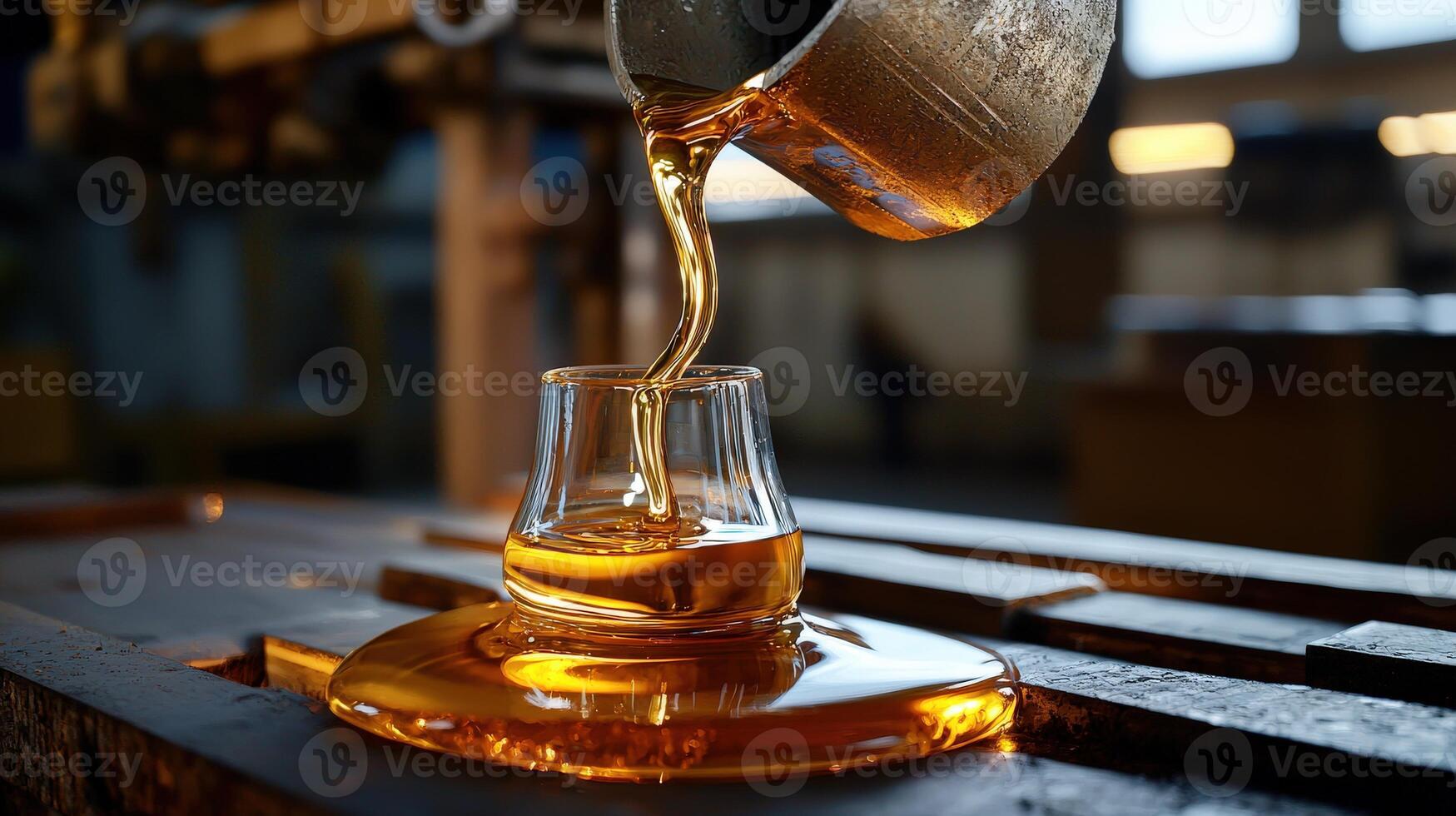 A glass of liquid being poured into a glass photo