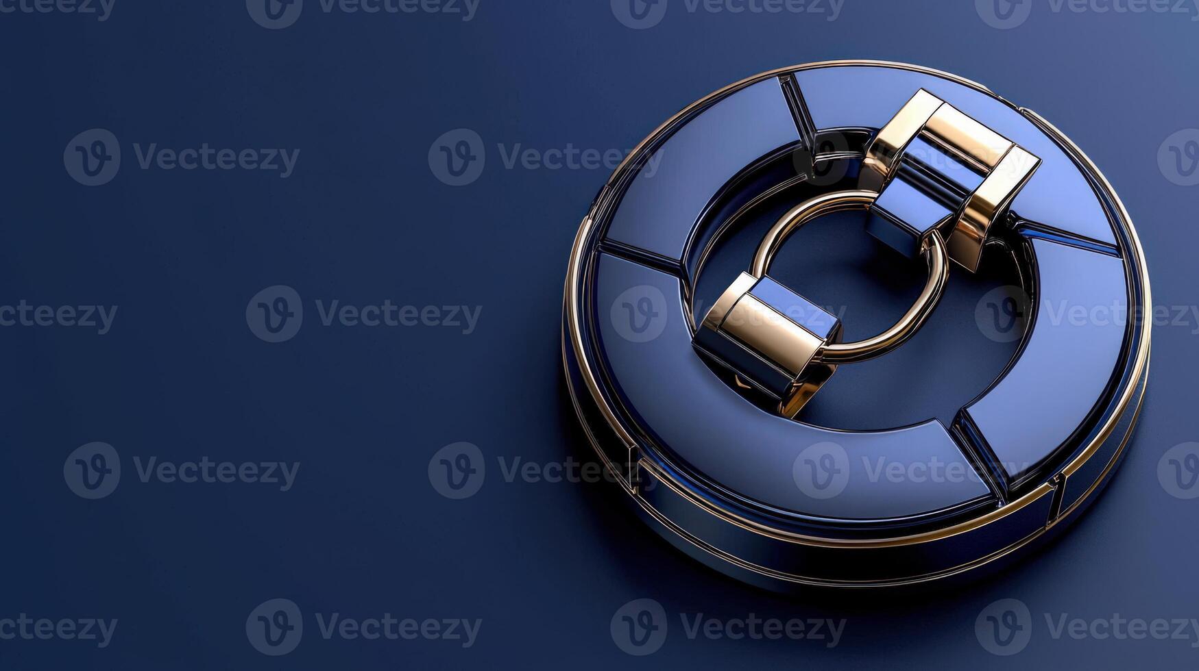 A life preserver is shown on a blue background photo