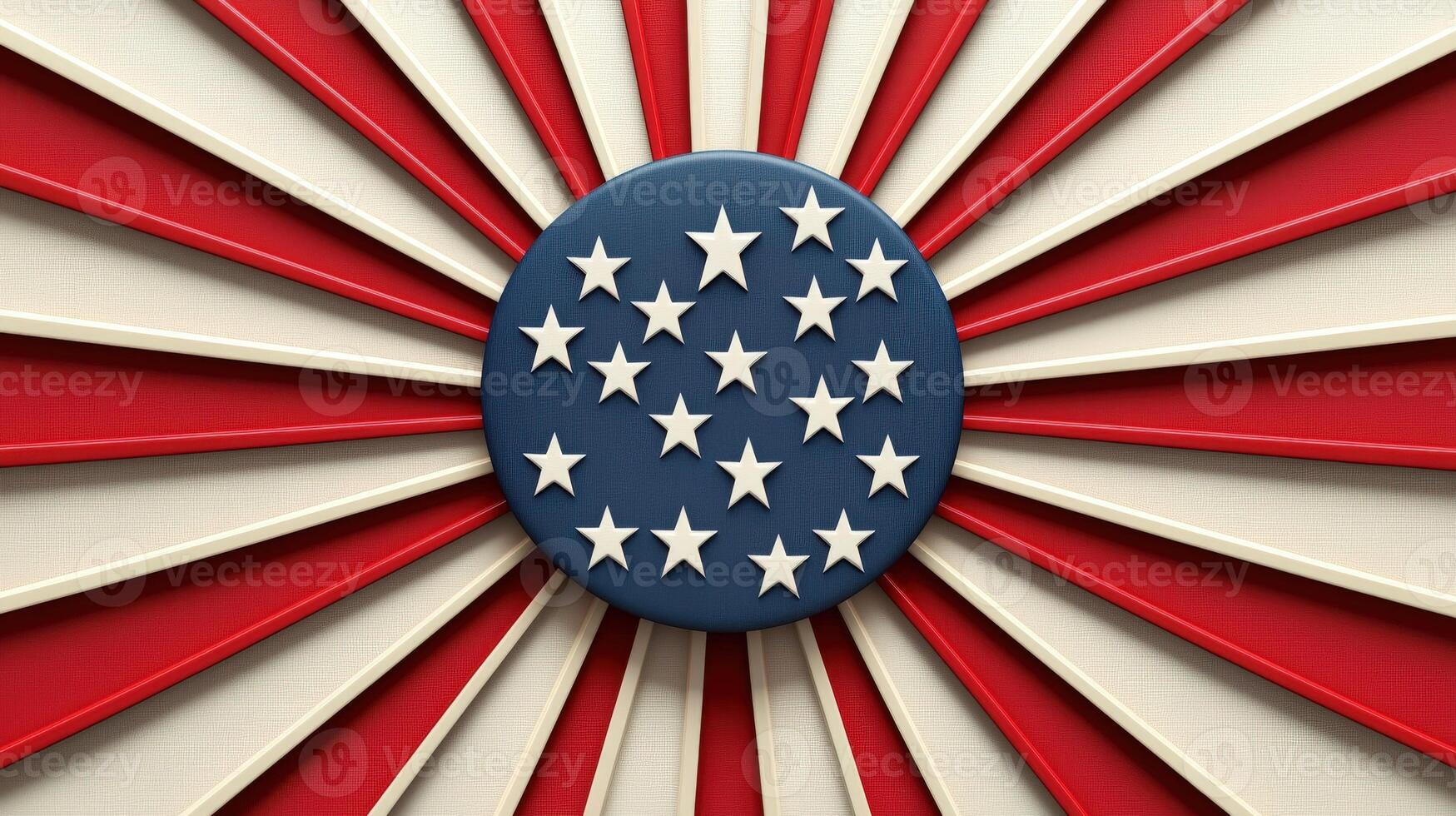 A star and stripes flag with a star in the center photo