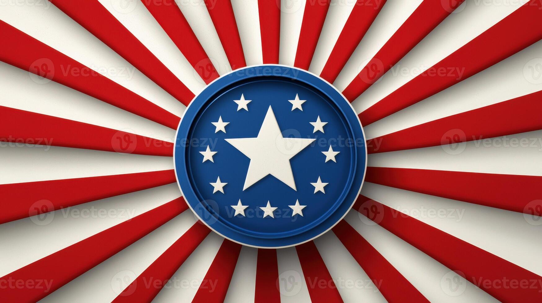 A patriotic american flag background with a star on it photo