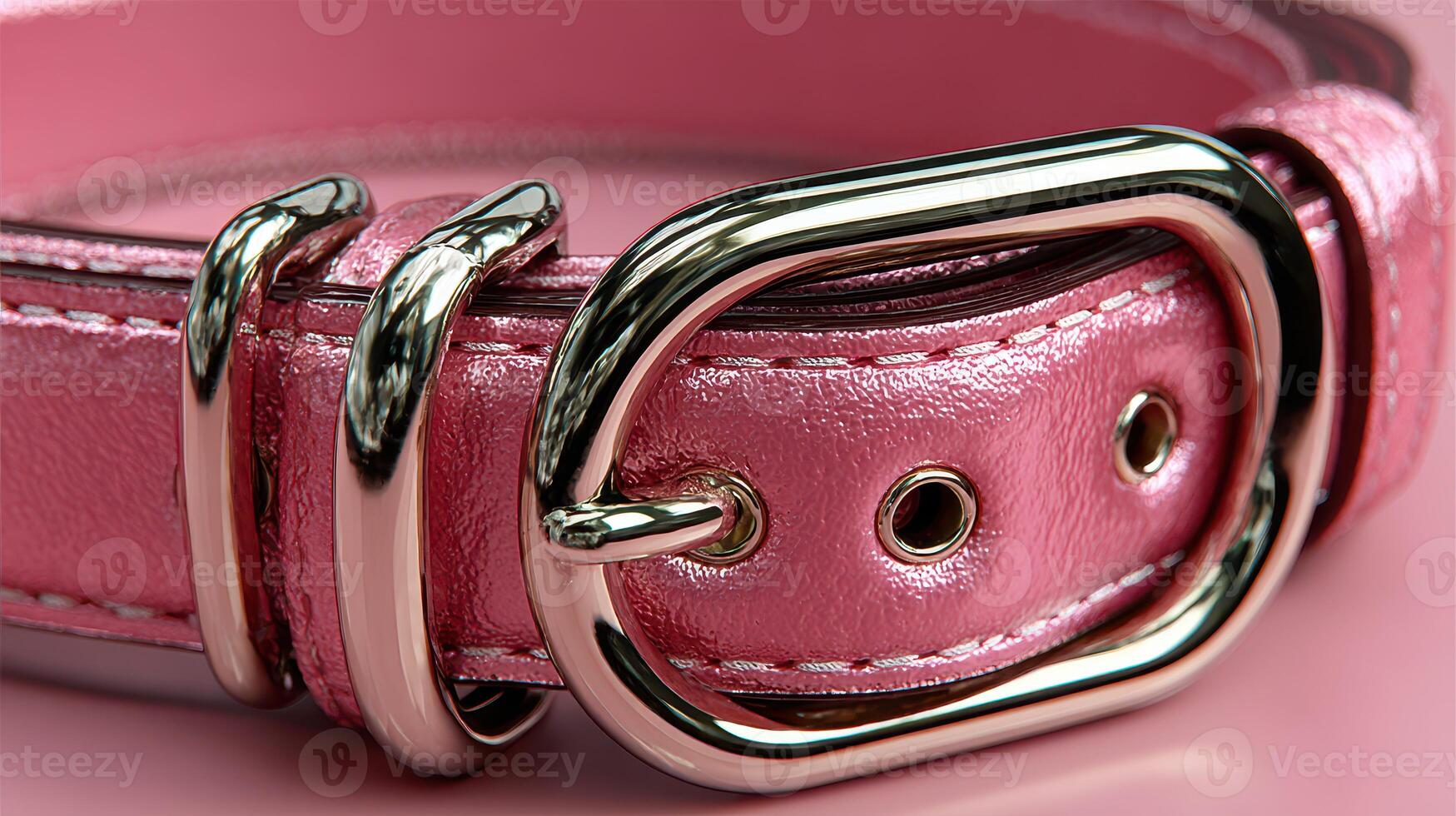 Stylish pink leather belt with shiny metal buckle, ideal for enhancing casual or formal outfits any time of day photo
