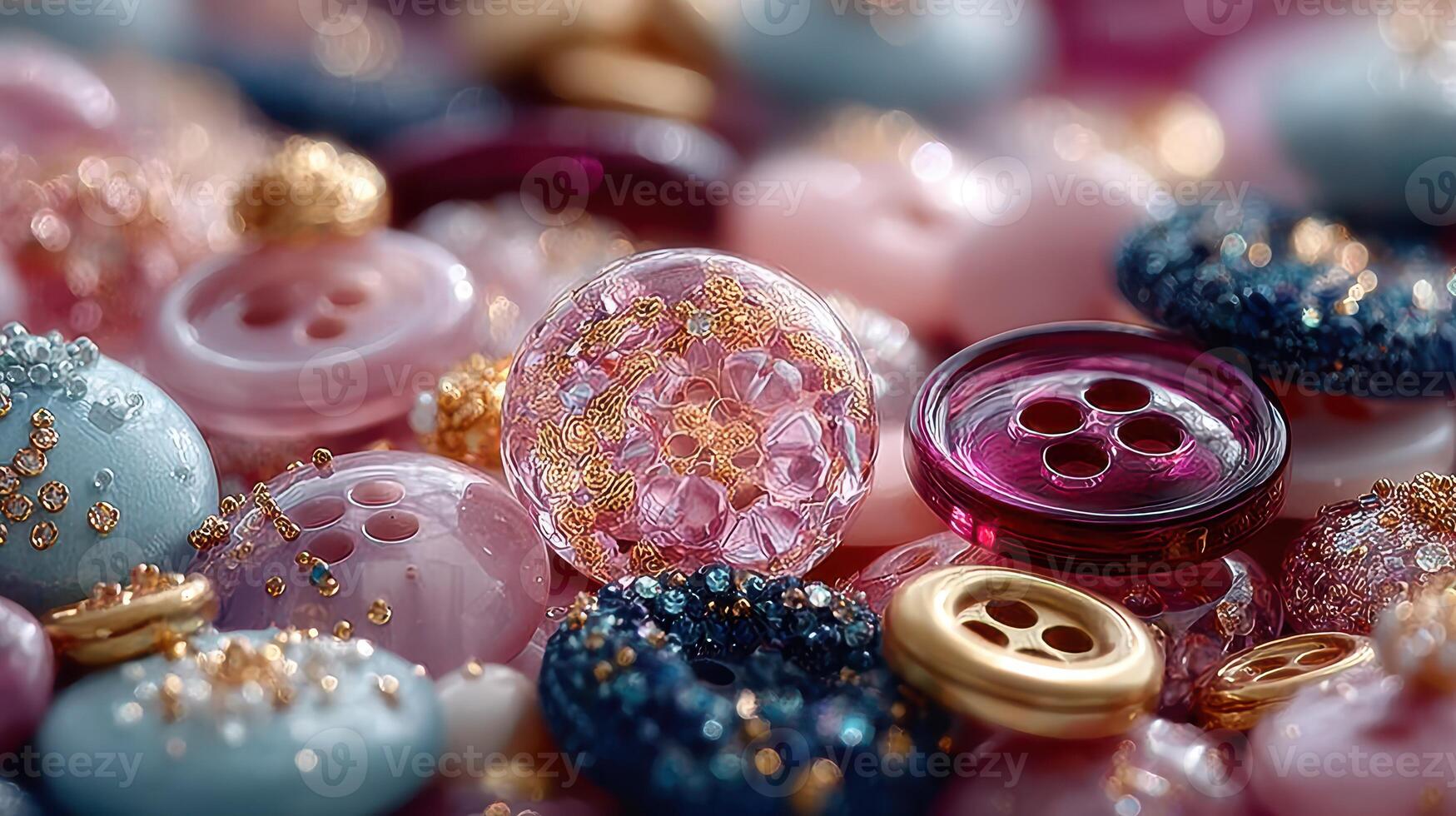 Colorful collection of buttons displayed on a surface during a craft session near bright natural light photo