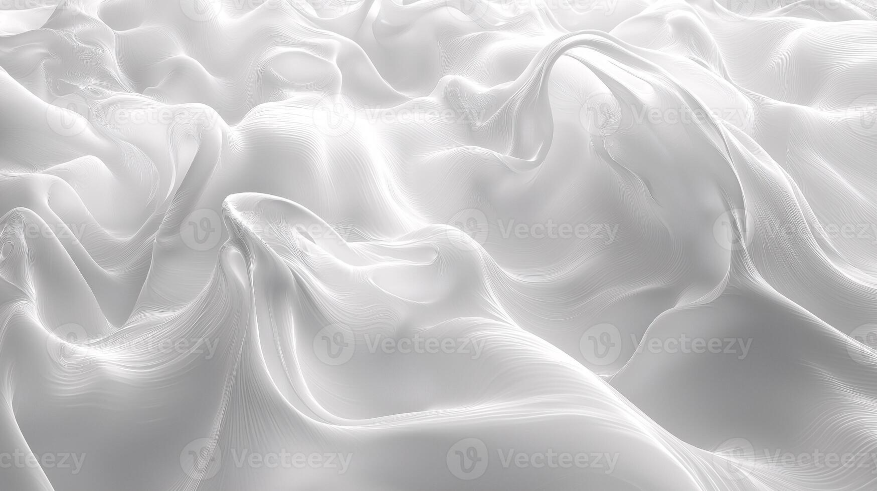 A white fabric with a pattern of waves and ripples photo