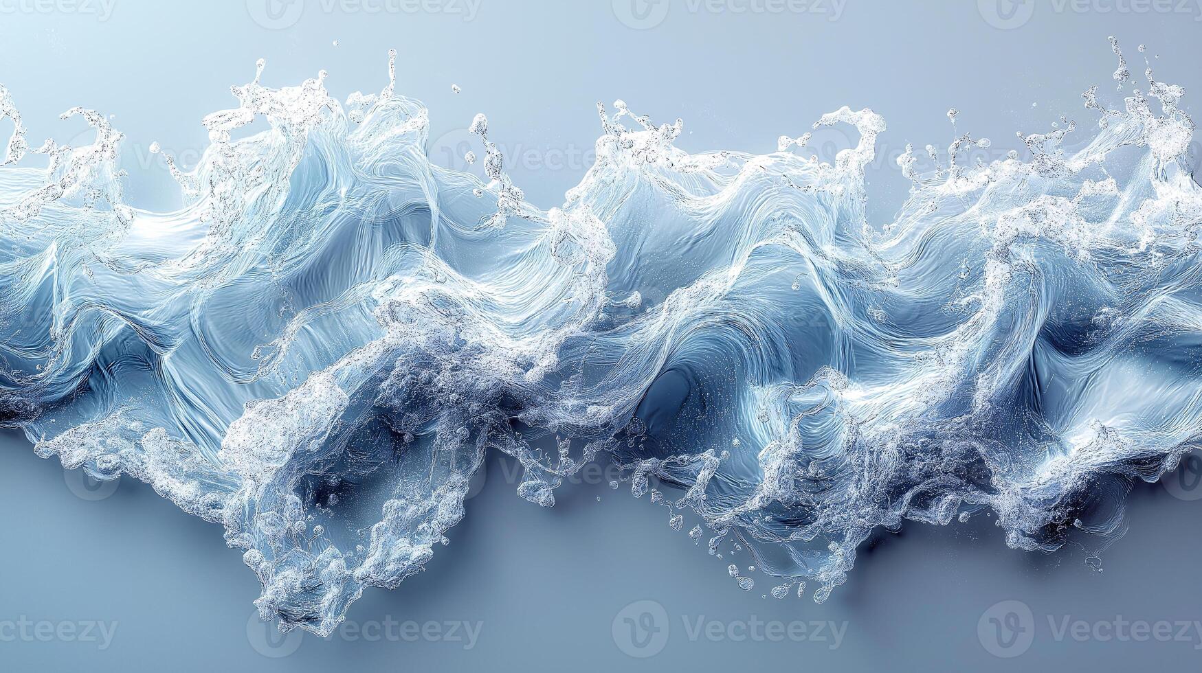 The image is a water wave with a lot of white and blue specks photo