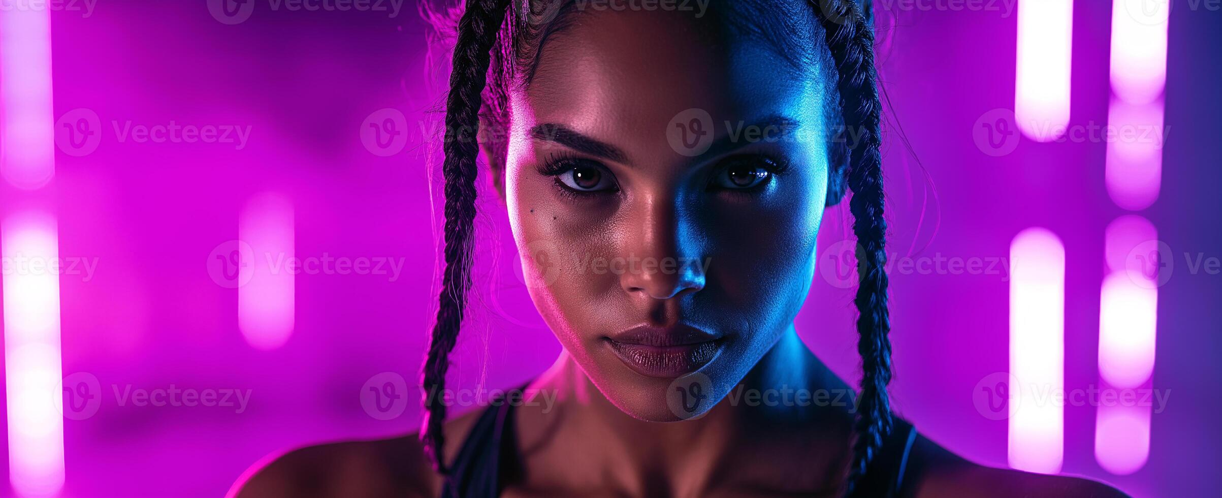 A woman with dark hair photo