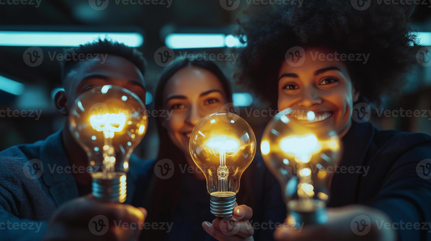 Innovation and Bright Ideas Teamwork in Action photo