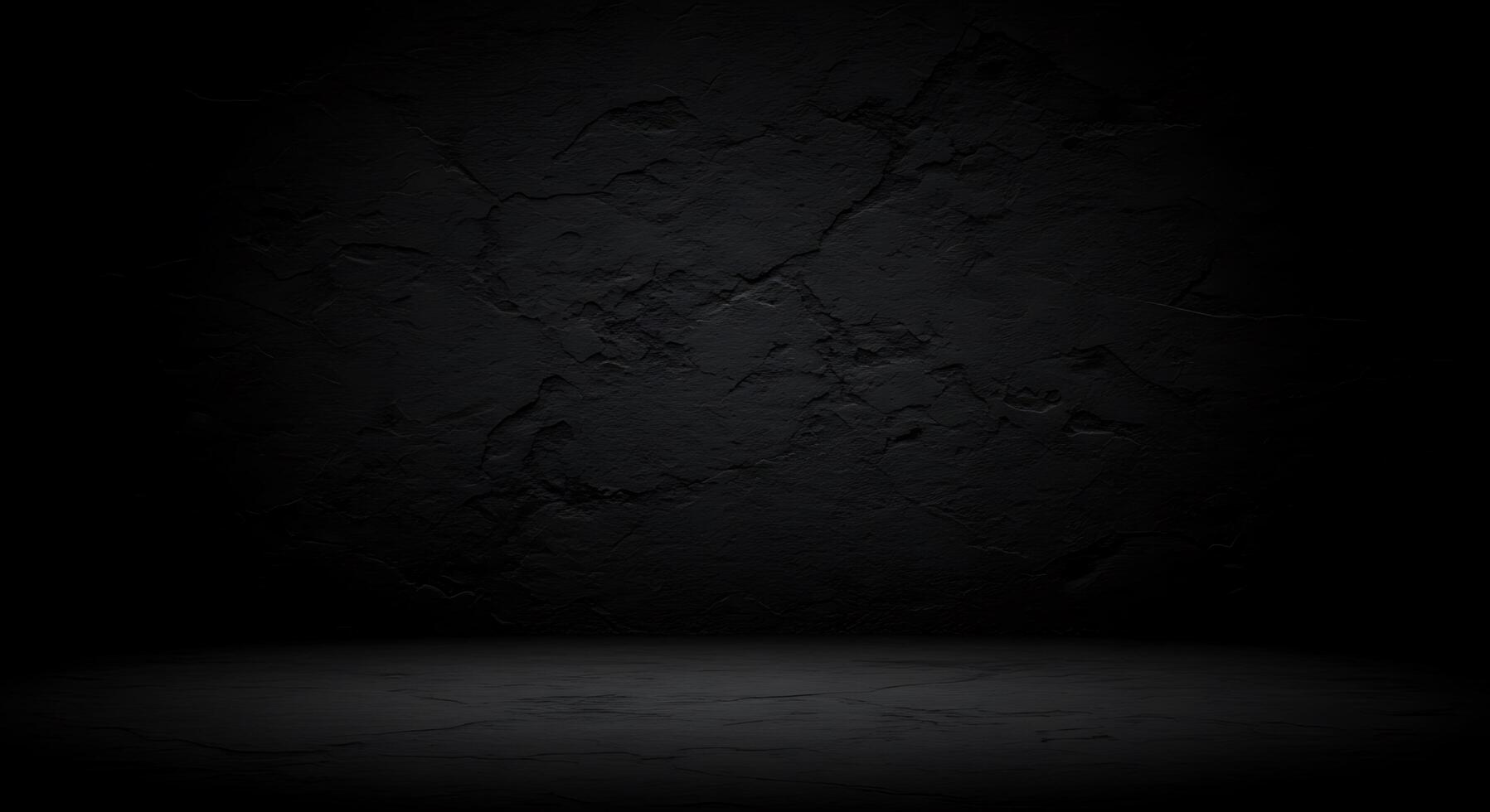 Dark room with concrete floor and dark wall photo